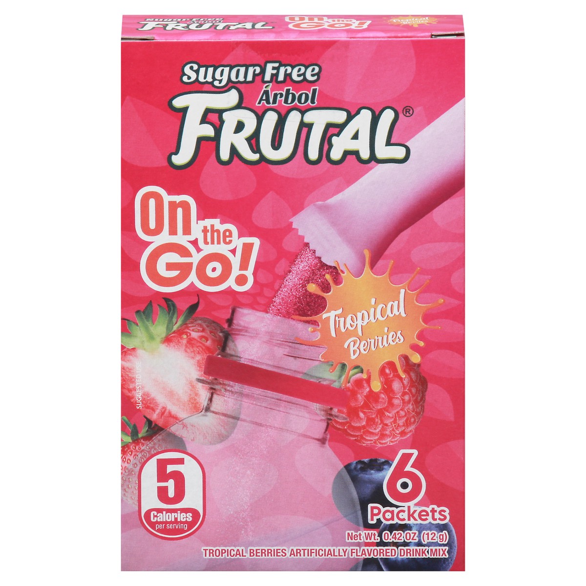 slide 11 of 13, Frutal Arbol Packets Sugar Free Tropical Berries Drink Mix- 6 ct, 6 ct