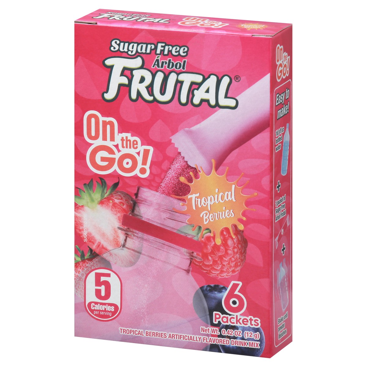 slide 4 of 13, Frutal Arbol Packets Sugar Free Tropical Berries Drink Mix- 6 ct, 6 ct