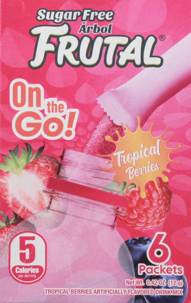 slide 7 of 13, Frutal Arbol Packets Sugar Free Tropical Berries Drink Mix- 6 ct, 6 ct