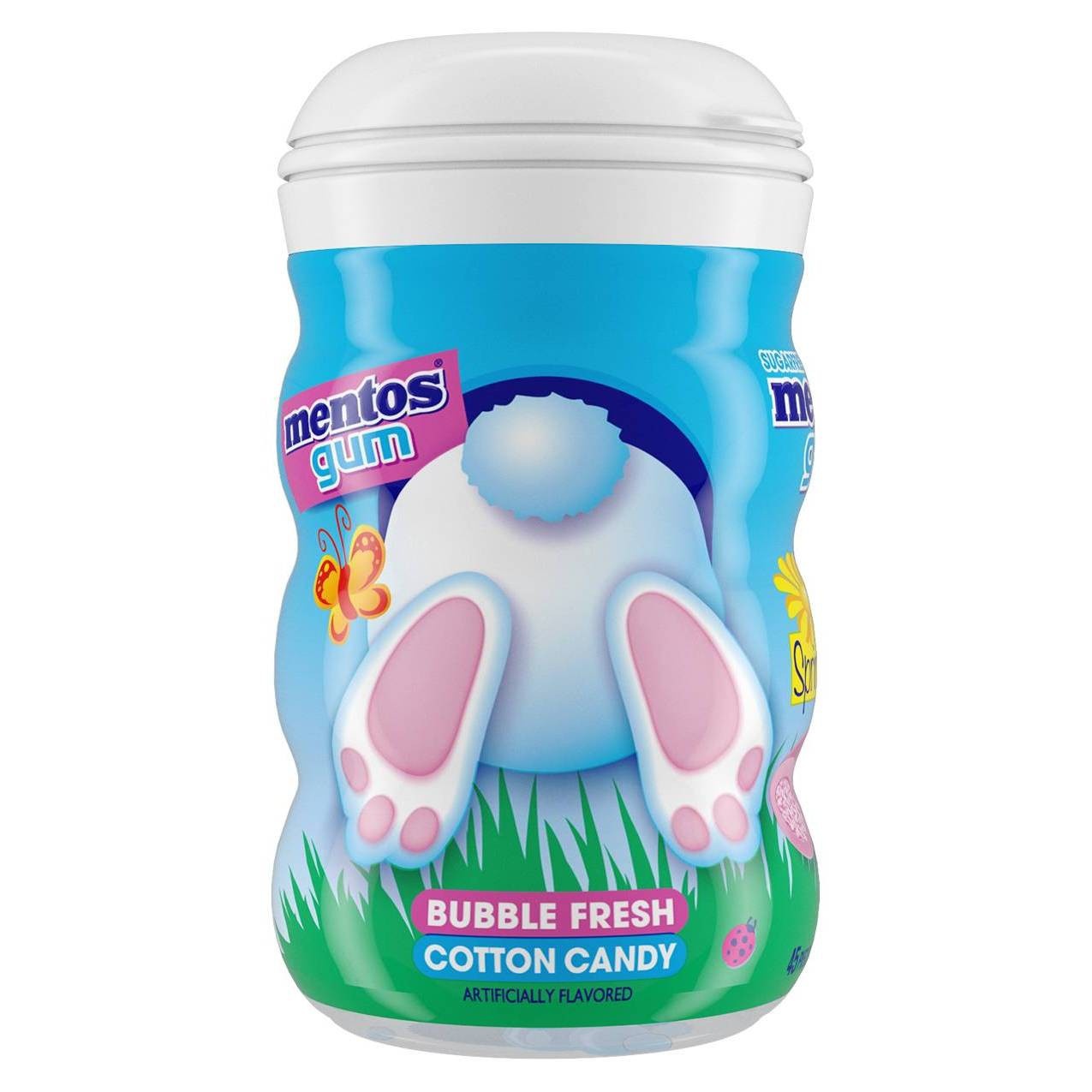 slide 1 of 1, Mentos Gum Easter Spring Edition Cotton Candy, 45 ct