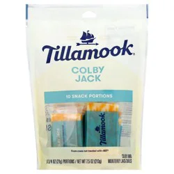 Tillamook Colby Jack Cheese, 10 Snack Portions 7.5 Oz