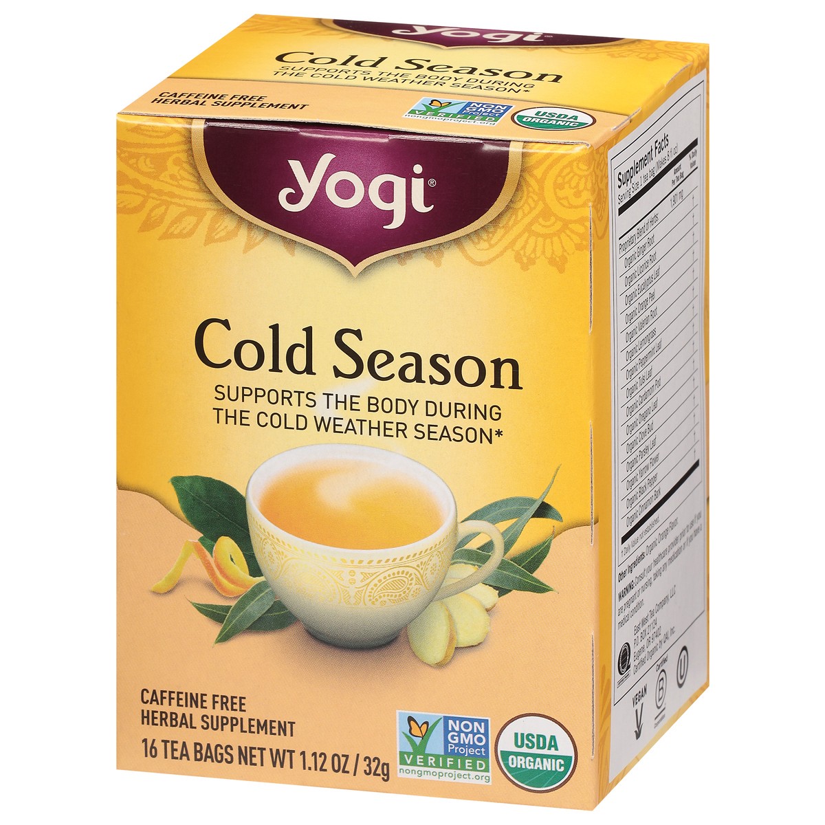 slide 4 of 9, Yogi Tea Bags Cold Season Herbal Supplement 16 ea, 16 ct