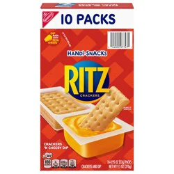 Handi-Snacks RITZ Crackers ''N Cheesy Dip Snack Packs, 10 Snack Packs
