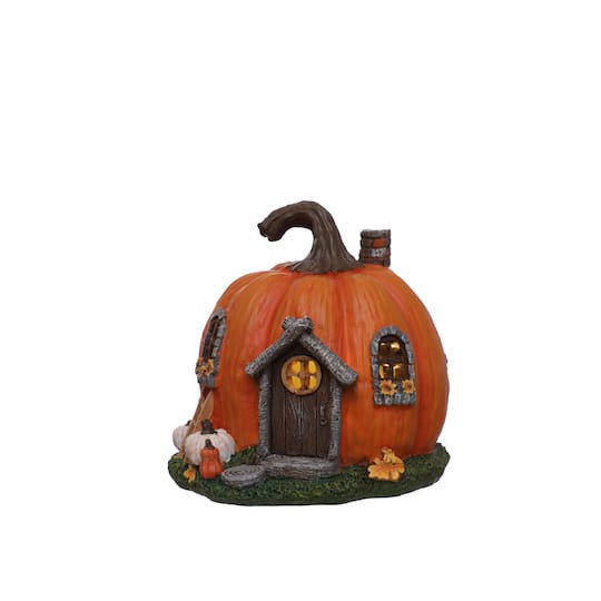 slide 1 of 3, Mini Led Pumpkin House Decoration By Ashland, 5.75 in x 5.5 in x 5.5 in