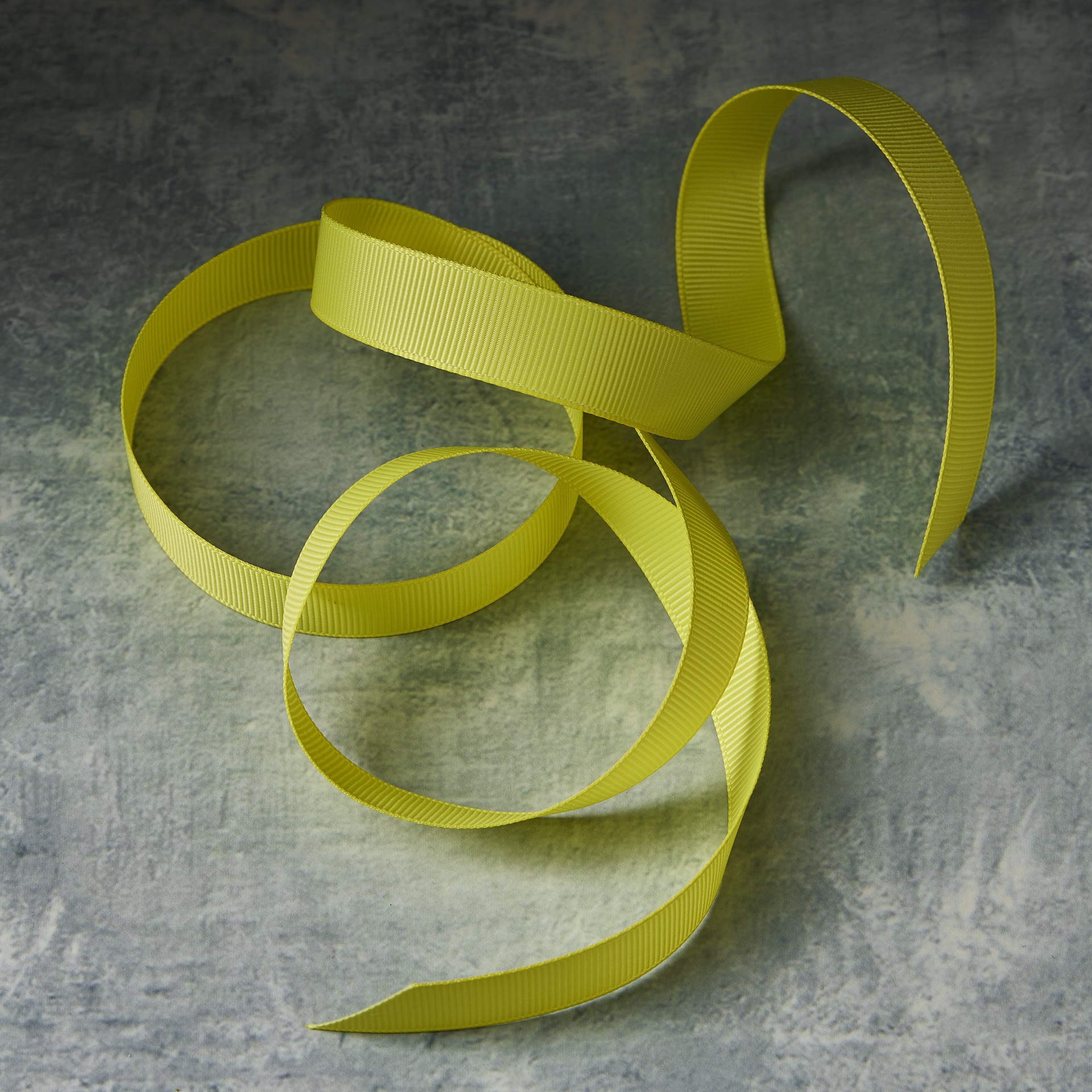 slide 2 of 2, 5/8" X 7yd. Neon Yellow Grosgrain Ribbon By Celebrate It Classic, 5/8 in x 7 yd