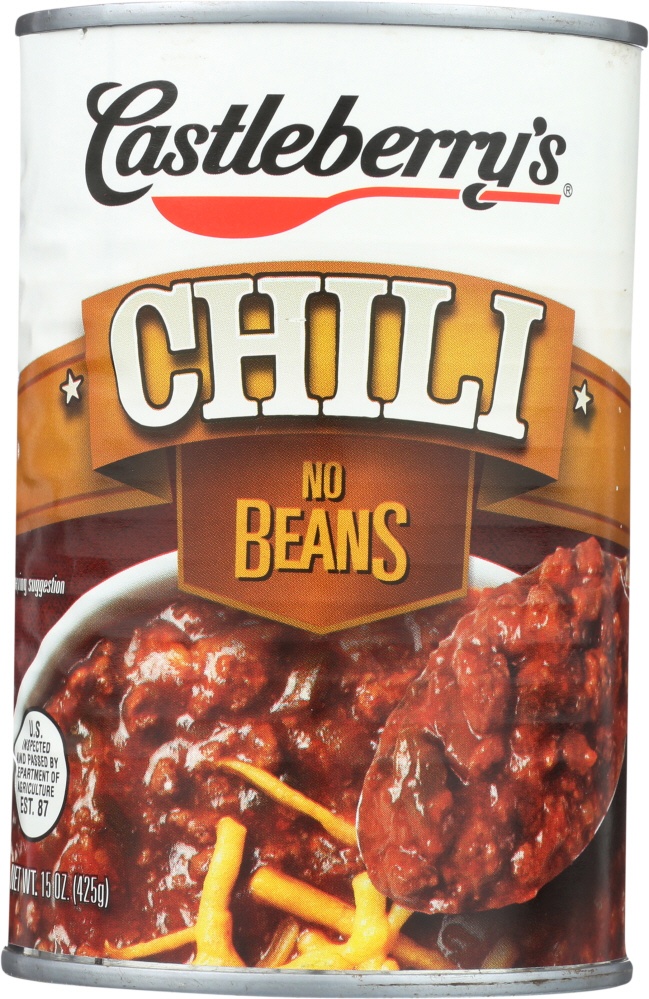 slide 1 of 1, Castleberry's Orig Chili With No Beans, 15 oz