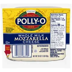 Polly-O Whole Milk Mozzarella Cheese 16 oz. Pack