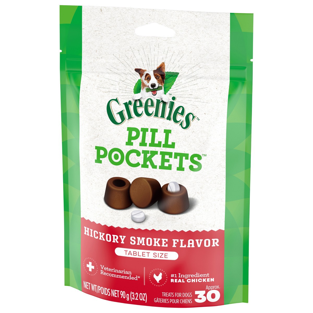 slide 4 of 4, Greenies Pill Pockets Hickory Smoke Flavor Treats for Dogs Tablet Size 3.2 oz, 3.2 oz