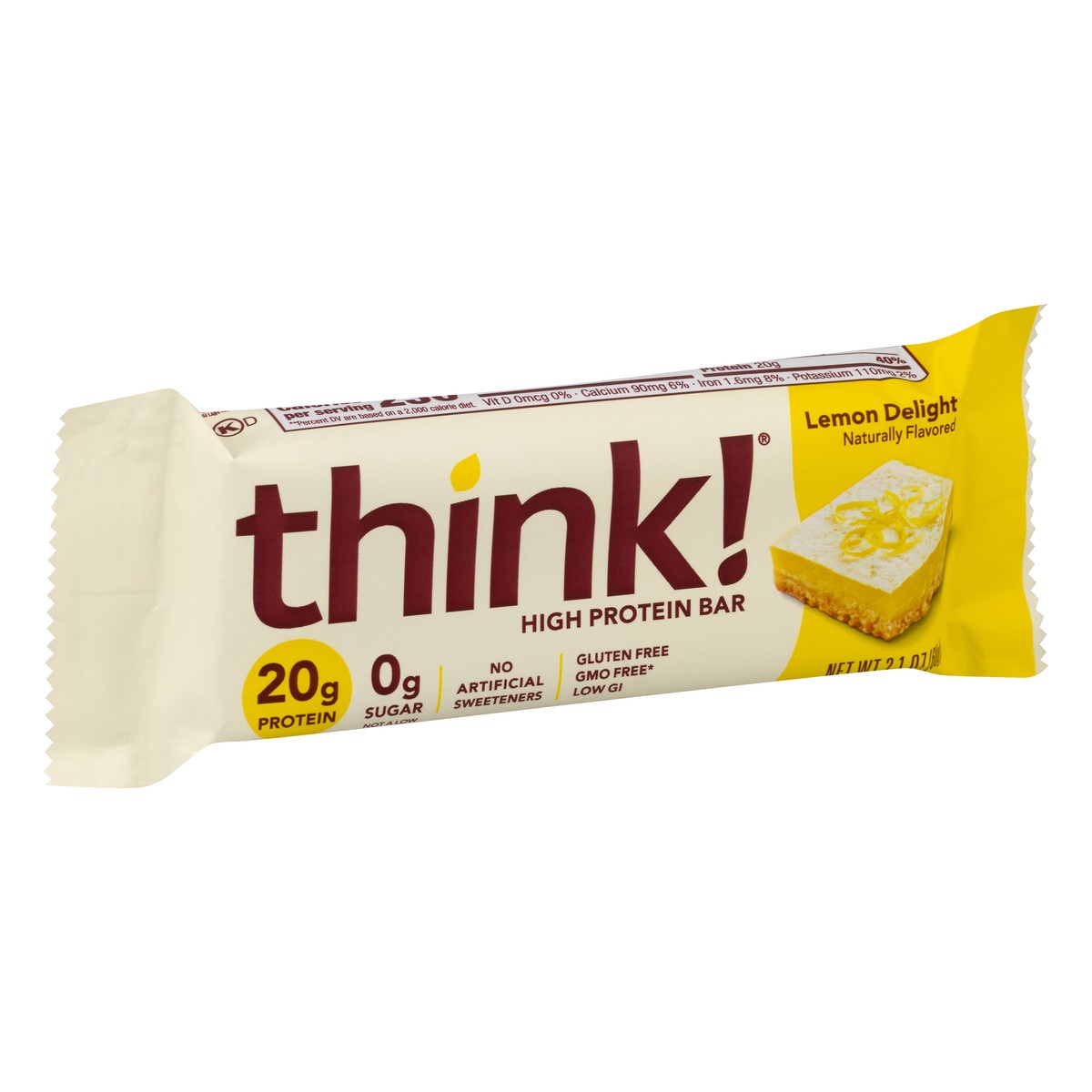 slide 2 of 9, think! Lemon Delight High Protein Bar 2.1 oz, 2.1 oz