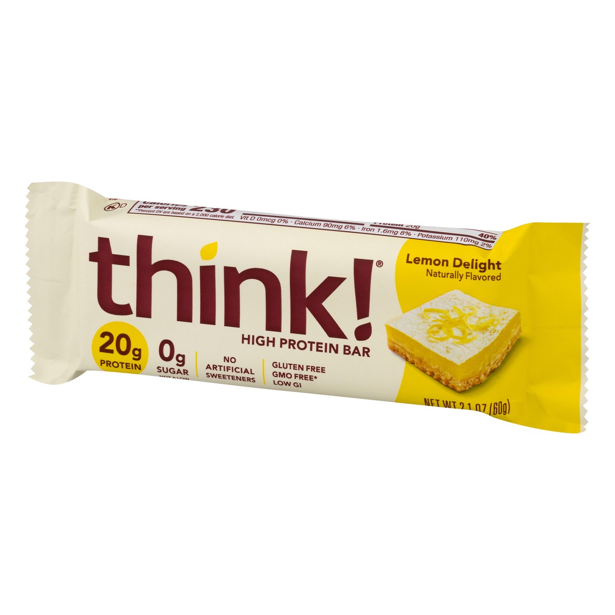 slide 8 of 9, think! Lemon Delight High Protein Bar 2.1 oz, 2.1 oz