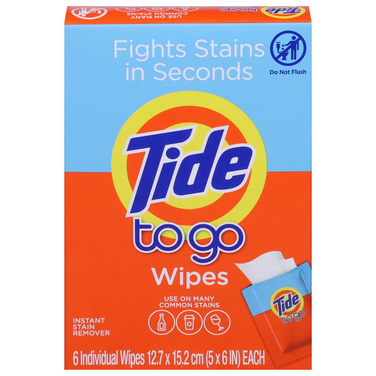 slide 1 of 16, Tide To Go Instant Stain Remover Wipes 6 ea, 6 ct
