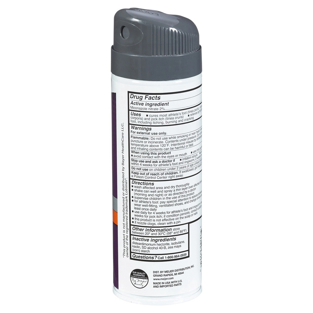 slide 10 of 13, Meijer Medicated Athlete's Foot Miconazole Powder Spray, 4.6 oz