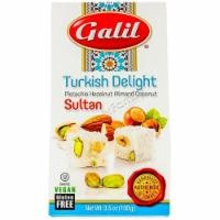 slide 1 of 1, Galil Turkish Delight Pistachio Hazelnut Almond Coconut Sultan, 3.5 oz