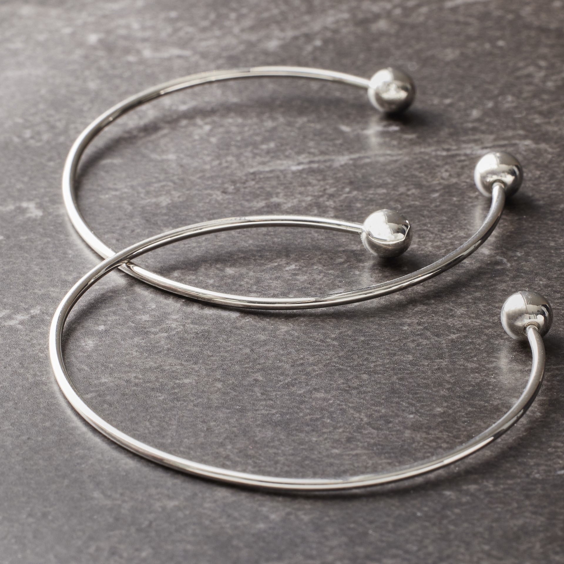 slide 2 of 2, Charmalong Rhodium Faceted Bead Charm Bracelets By Bead Landing, 60mm x 52.8mm