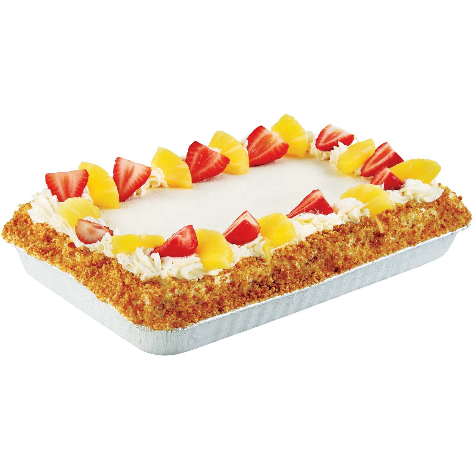 slide 1 of 1, H-E-B Bakery Two Fruit Tres Leches Cake, 1/4 sheets