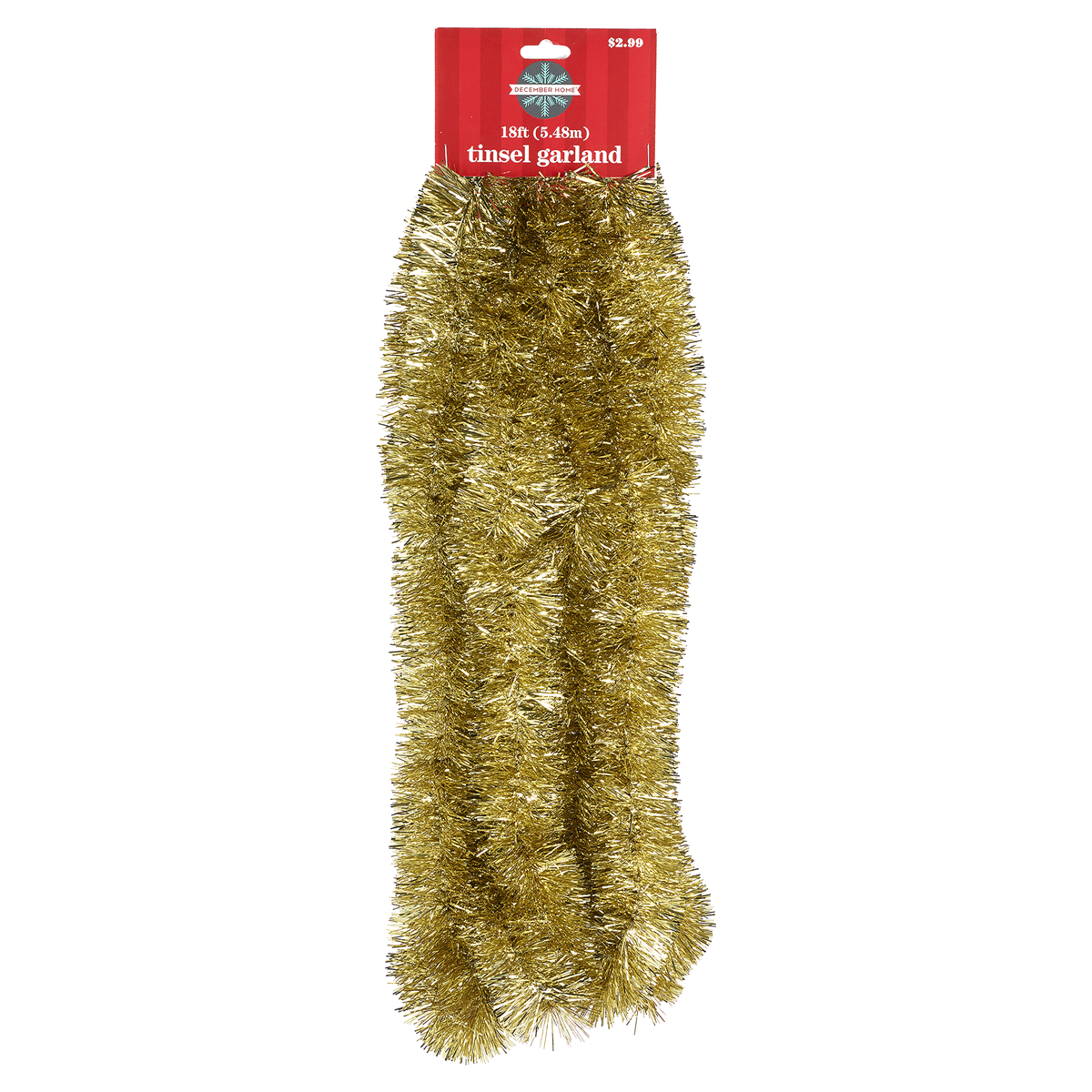 slide 1 of 1, December Home 18' Soft & Silky Champagne Garland, 1 ct