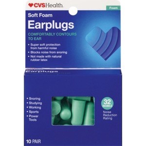 slide 1 of 1, CVS Health Soft Foam Earplugs, 10 pair