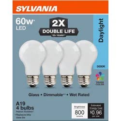 Sylvania A19 60 Watt LED Daylight Double Life Bulb