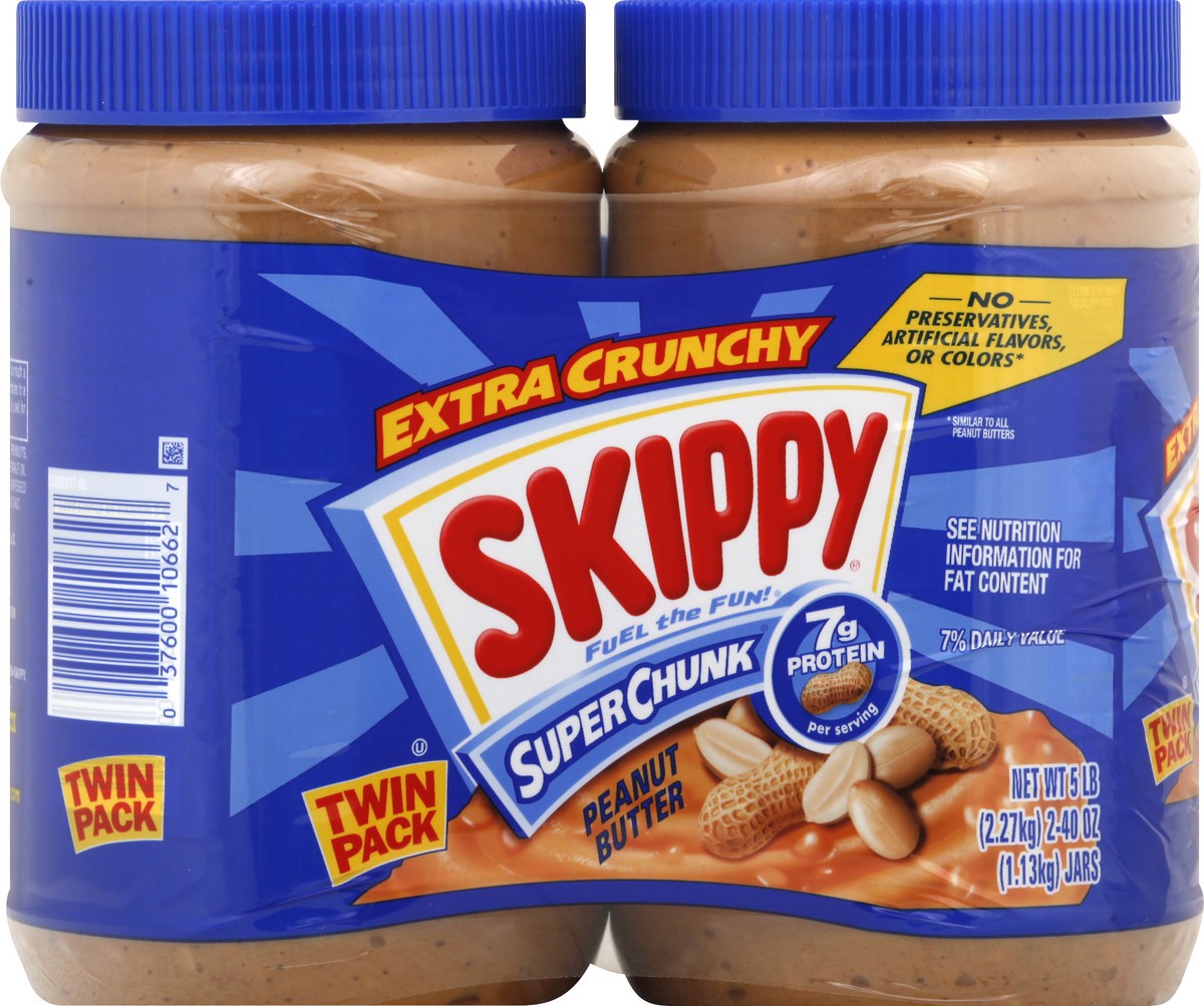 slide 6 of 13, Skippy Twin Pack Extra Crunchy Peanut Butter 2 ea, 2 ct