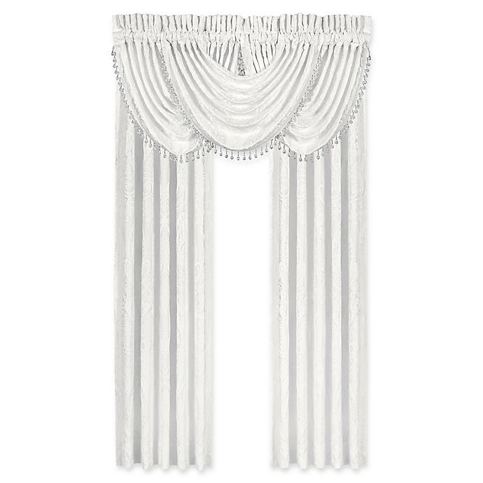 slide 1 of 3, J. Queen New York Bianco Waterfall Window Valance, 1 ct