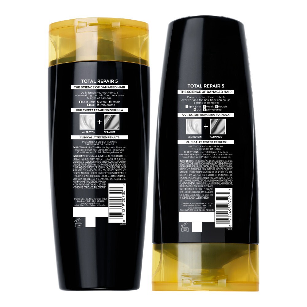 slide 4 of 6, L'Oréal Elvive Total Repair 5 Repairing Shampoo and Conditioner Set for Damaged Hair, 1 ct