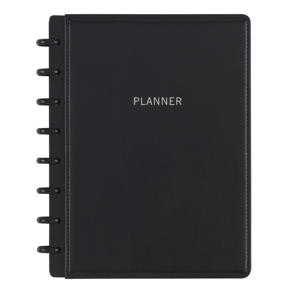 slide 1 of 5, TUL Custom Note-Taking System Discbound Monthly Planner, Junior Size, Black, January To December 2020, 1 ct