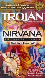 Trojan Nirvana Lubricated Latex Condoms 10 ea