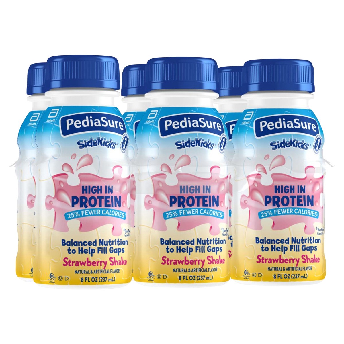 slide 4 of 5, PediaSure SideKicks High in Protein Strawberry Protein Shake Bottle 6 ea, 6 ct