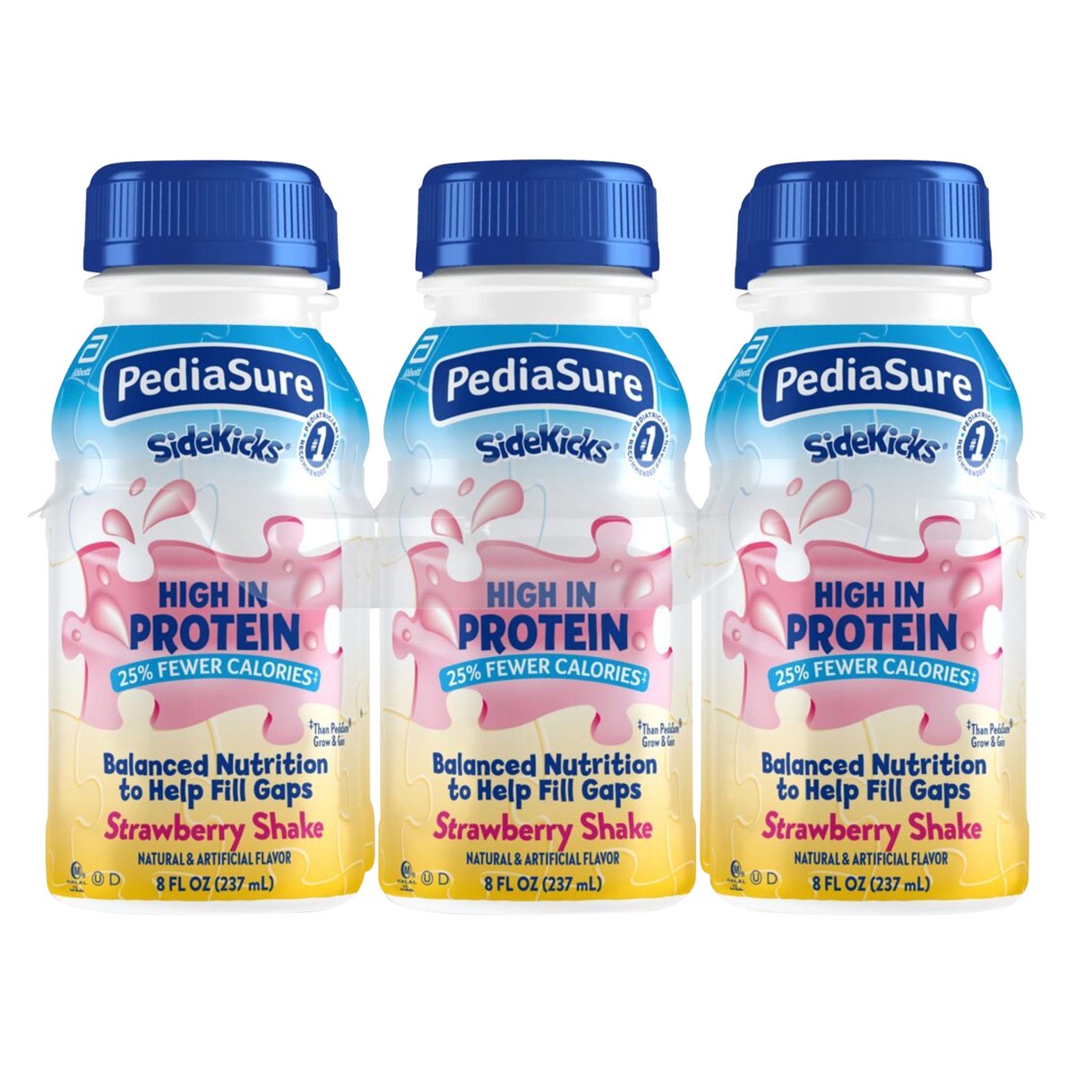 slide 1 of 5, PediaSure SideKicks High in Protein Strawberry Protein Shake Bottle 6 ea, 6 ct