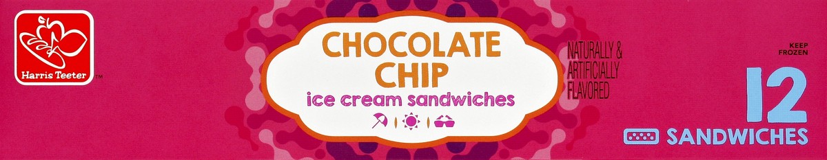 slide 3 of 4, Harris Teeter Ice Cream Sandwiches - Chocolate Chip, 42 oz