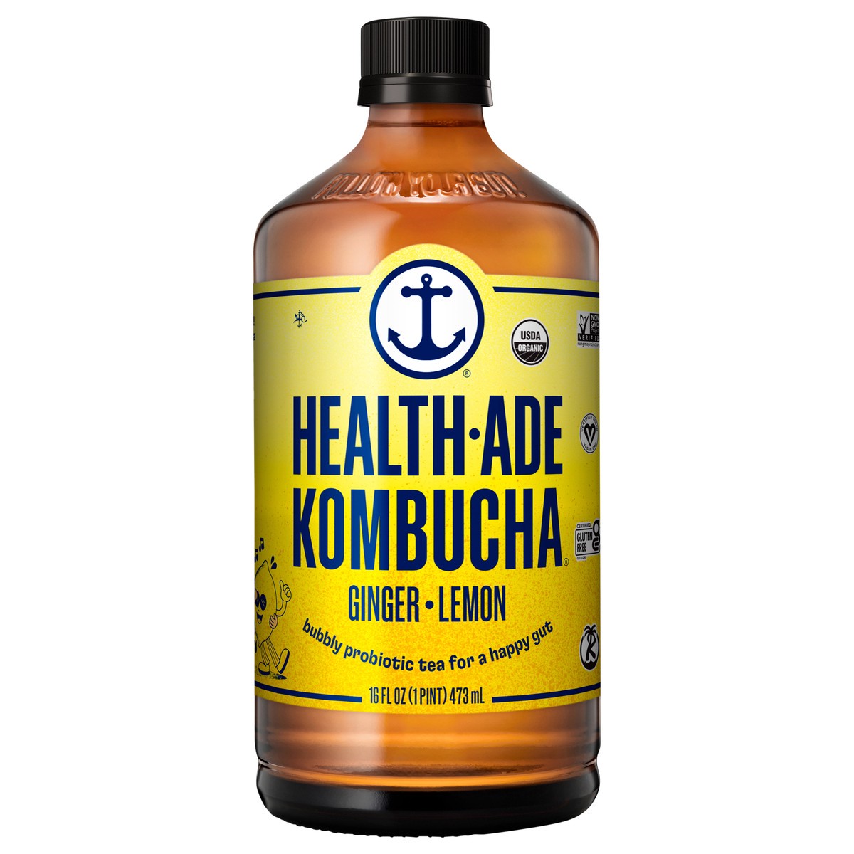slide 1 of 4, Health-Ade Health Ade Kombucha - Ginger Lemon - 16 fl oz, 16 fl oz