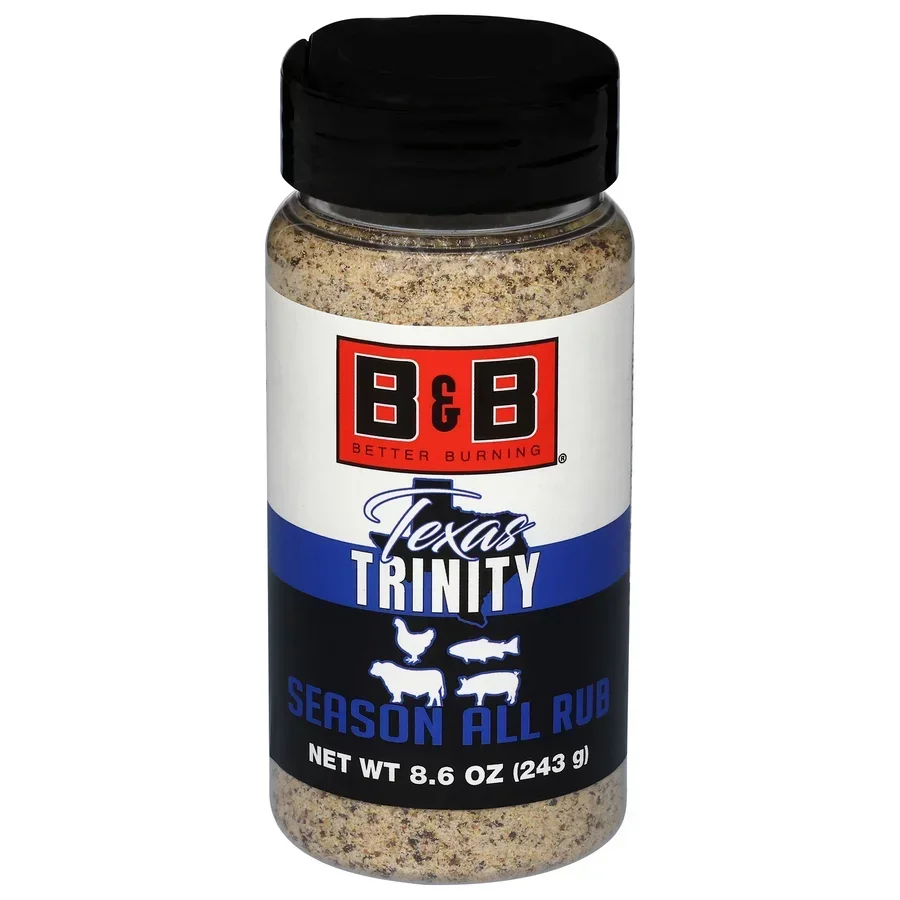 slide 1 of 1, B&B Charcoal Texas Trinity Season All Rub, 8.6 oz
