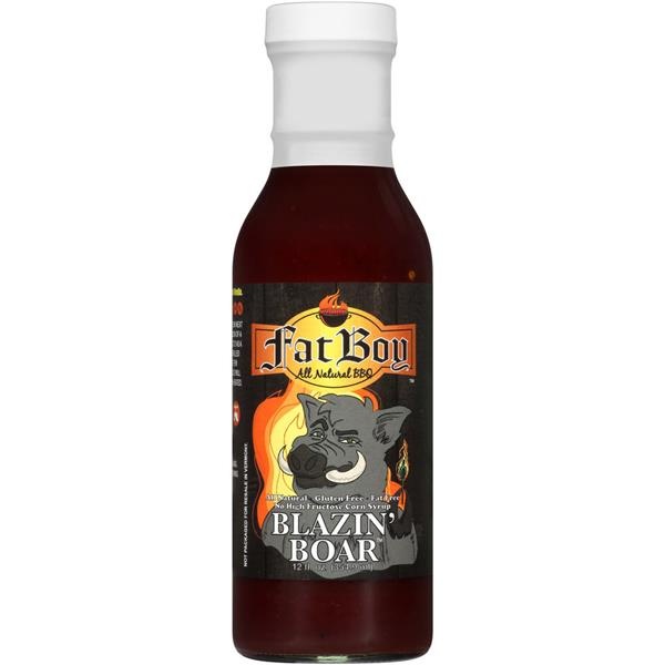 slide 1 of 1, Fat Boy Blazin Boar Sauce, 12 fl oz