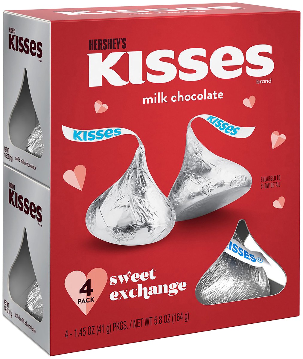 slide 1 of 3, Kisses Milk Chocolate, 4 ct