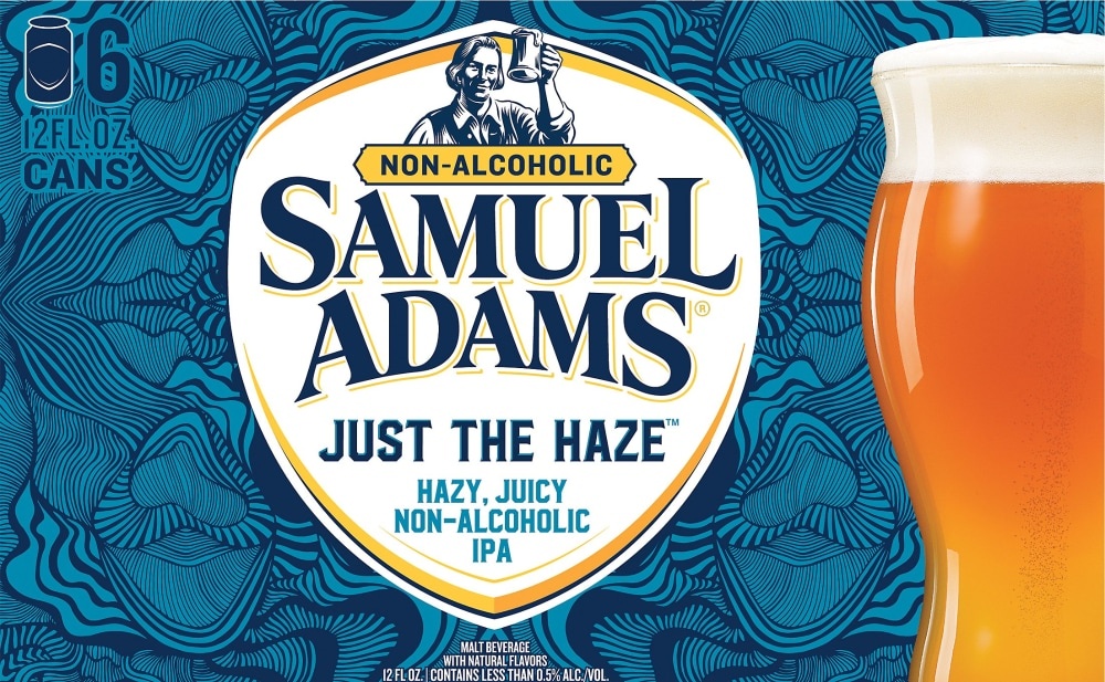 slide 1 of 1, Samuel Adams Beer, Non-Alcoholic, IPA, Just The Haze, 1 ct