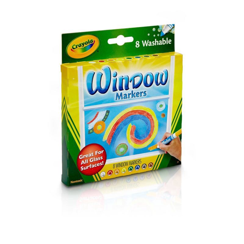 slide 2 of 3, Crayola Window Washable Markers, 8 ct