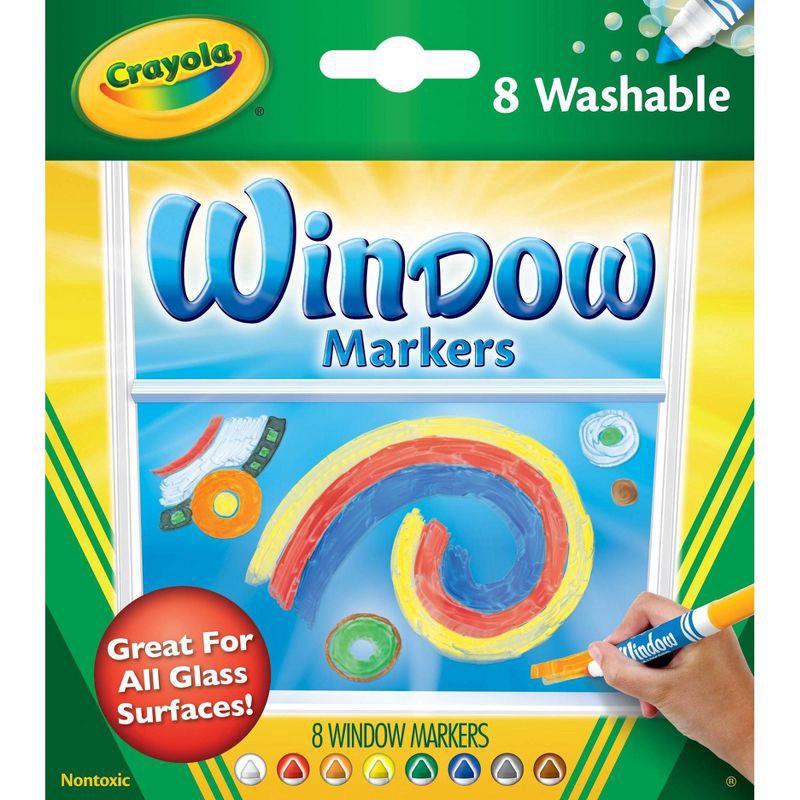 slide 1 of 3, Crayola Window Washable Markers, 8 ct