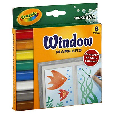 slide 1 of 3, Crayola Window Washable Markers, 8 ct
