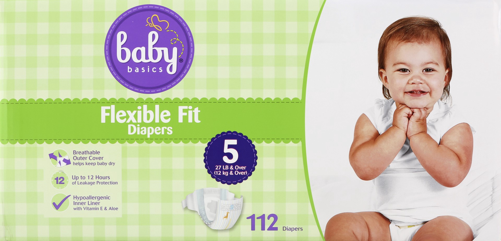 slide 1 of 1, Baby Basics Diapers 112 ea, 112 ct