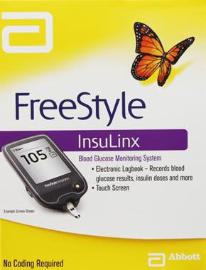 slide 1 of 1, FreeStyle InsuLinx Blood Glucose Monitoring Kit, 1 ct