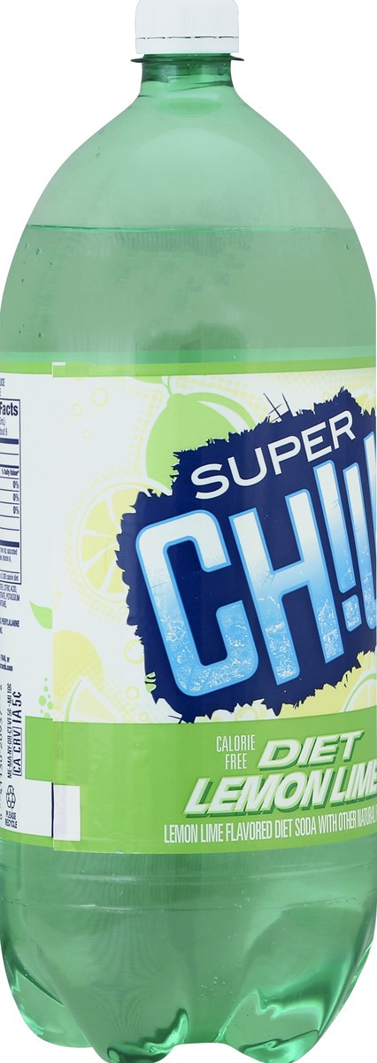 slide 5 of 7, Super Chill Lemon Lime Diet Soda - 2 liter, 2 liter