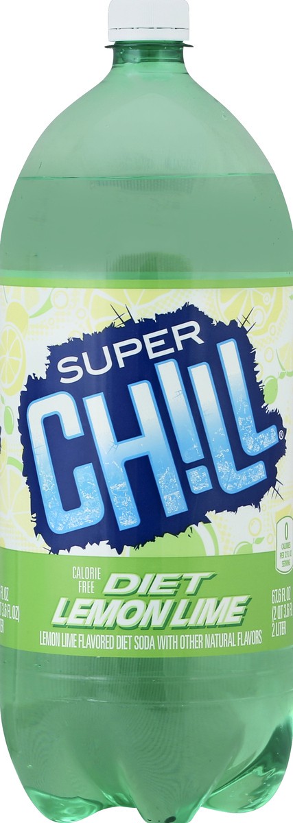 slide 1 of 7, Super Chill Lemon Lime Diet Soda - 2 liter, 2 liter