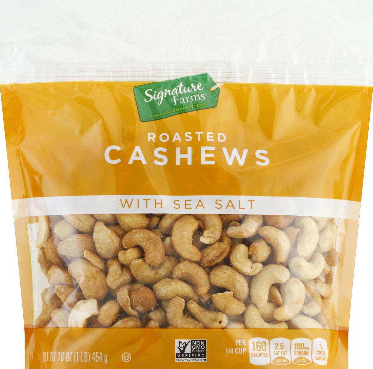 slide 6 of 7, Signature Select Roasted Cashews with Sea Salt 16 oz, 16 oz