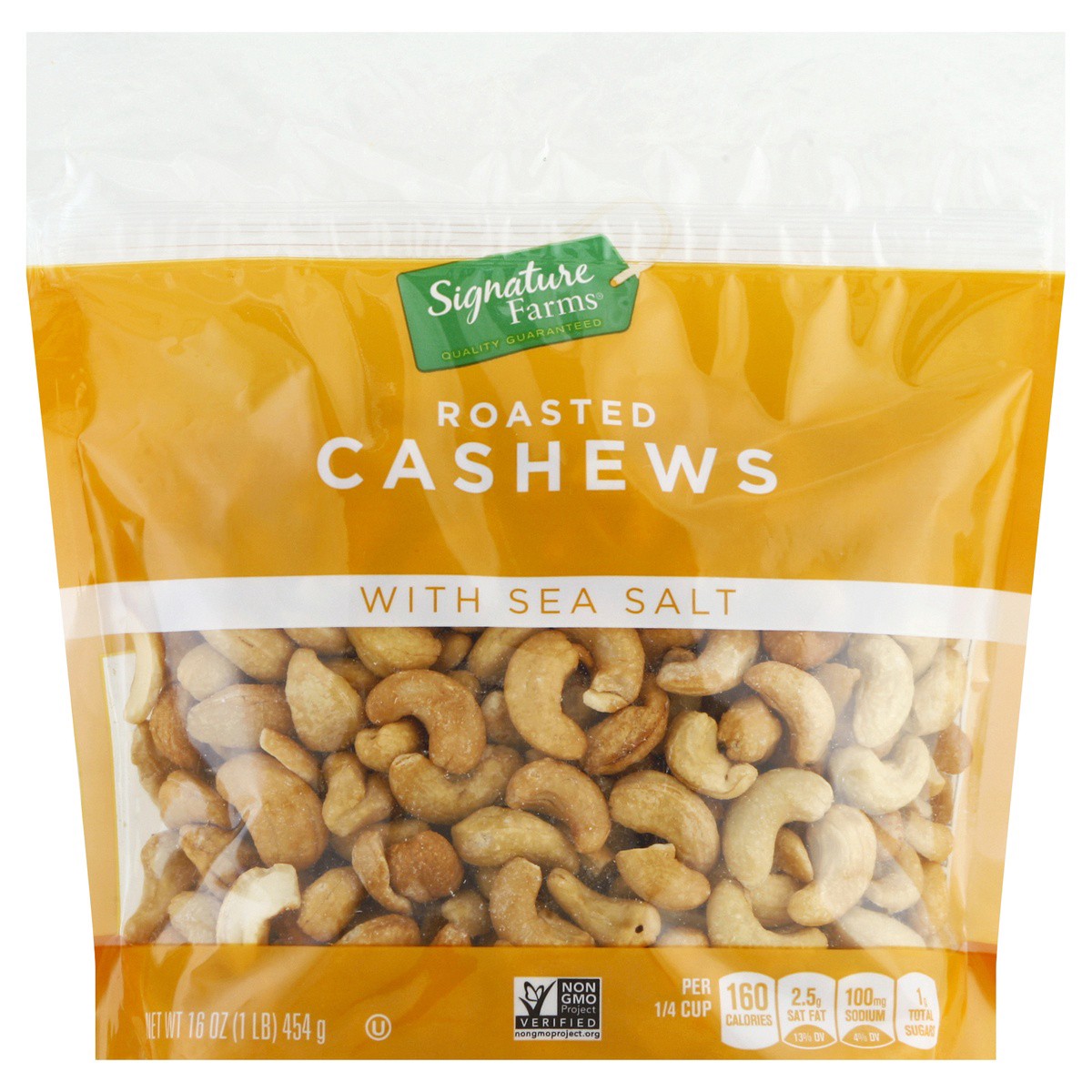 slide 1 of 7, Signature Select Roasted Cashews with Sea Salt 16 oz, 16 oz