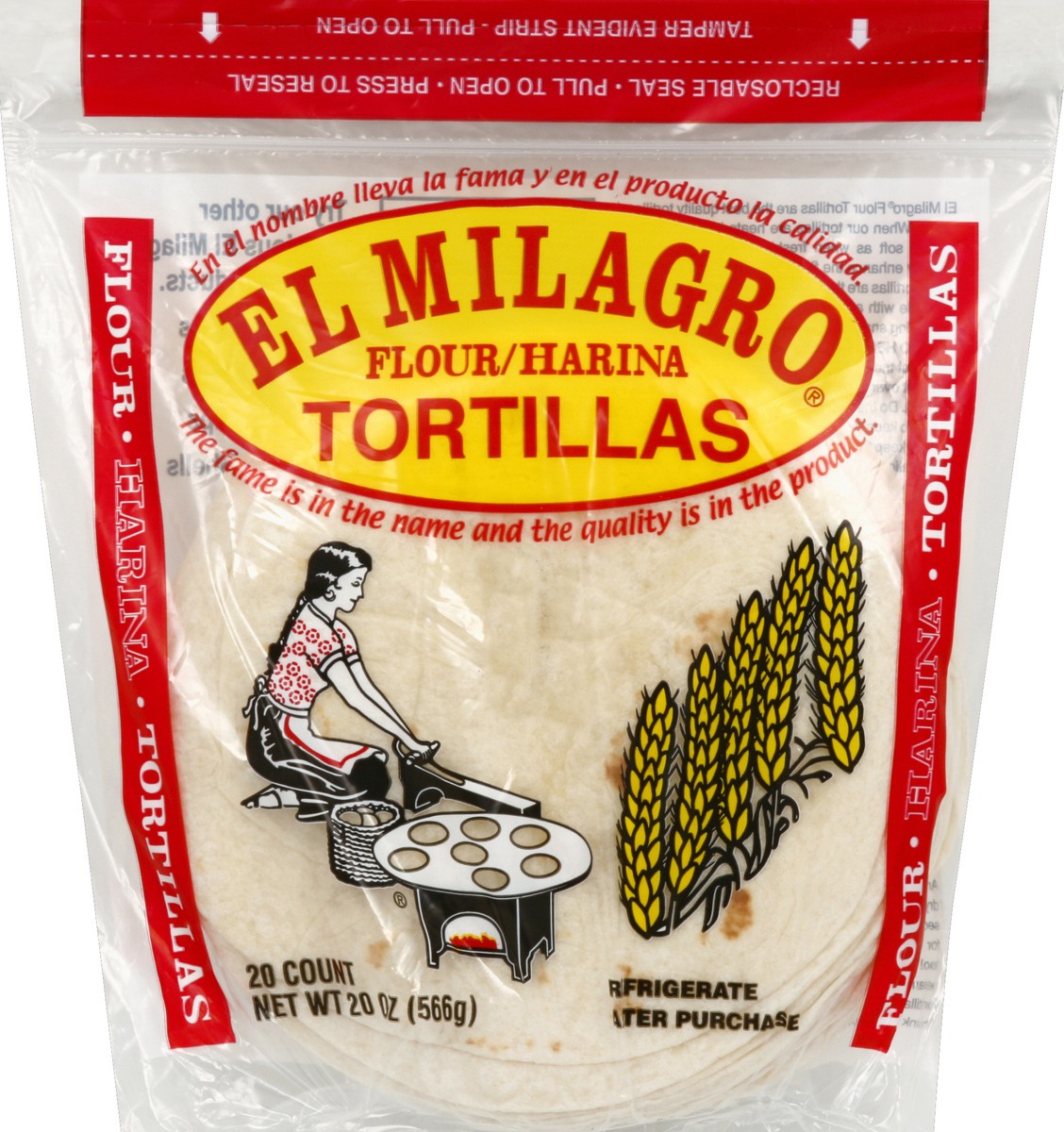 slide 3 of 5, El Milagro Tortillas 20 ea, 20 ct