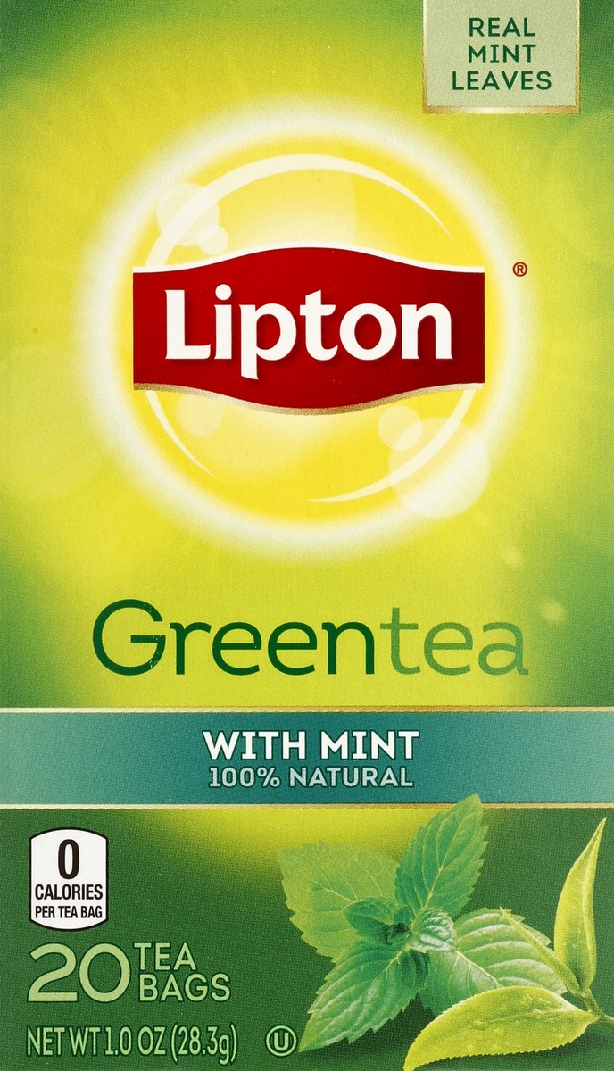 slide 3 of 6, Lipton Tea Bags Mint, 1.06 oz, 20 Count, 20 ct