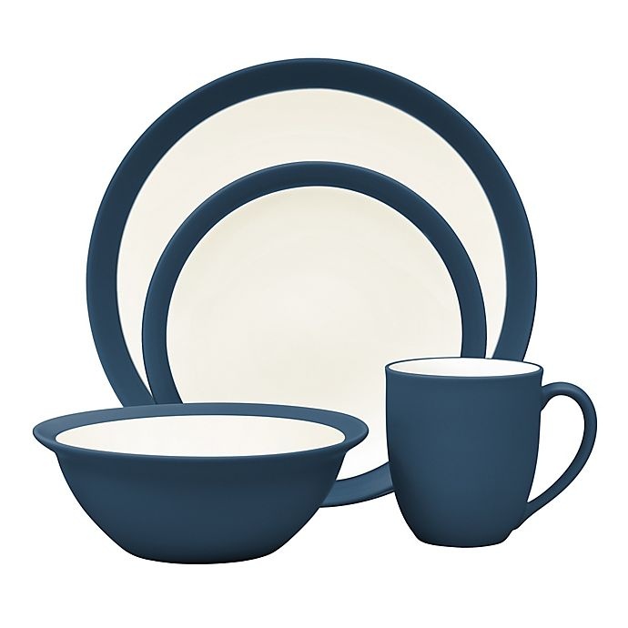 slide 1 of 1, Noritake Colorwave Curve Place Setting - Blue, 4 ct