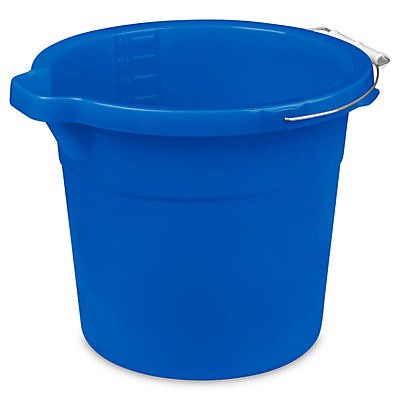 slide 1 of 1, Sterilite Bucket With Spout Plastic 12 Quart Blue, 12 qt