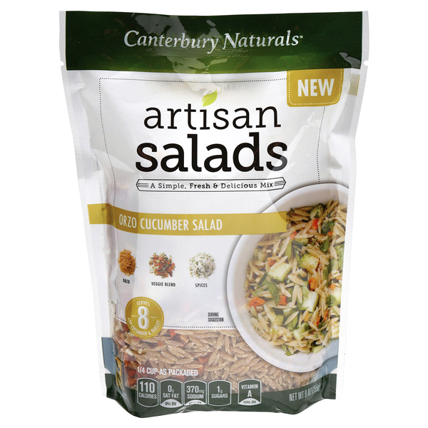 slide 1 of 1, Canterbury Naturals Orzo Cucumber Artisan Salad, 9 oz