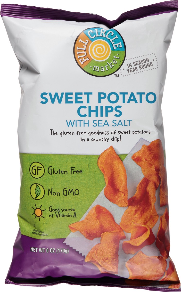 slide 4 of 9, Full Circle Market Sweet Potato Chips with Sea Salt 6 oz, 6 oz